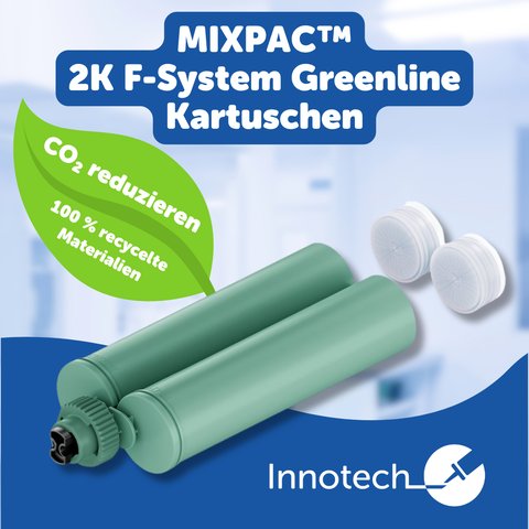 Neu bei Innotech: die Mixpac 2K F-System Greenline Kartuschen